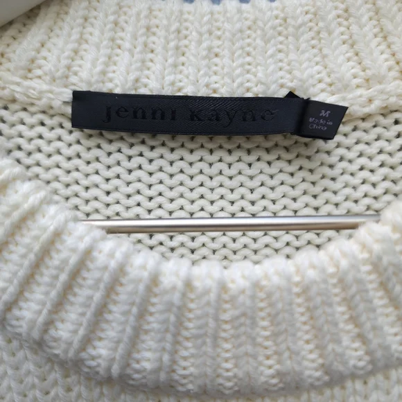 Jenni Kayne Chloe Ivory Black Stripe Crewneck - Picture 6 of 9